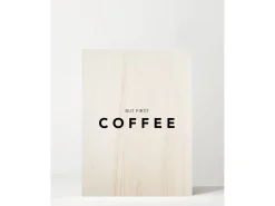 Cuadro de madera First Coffee