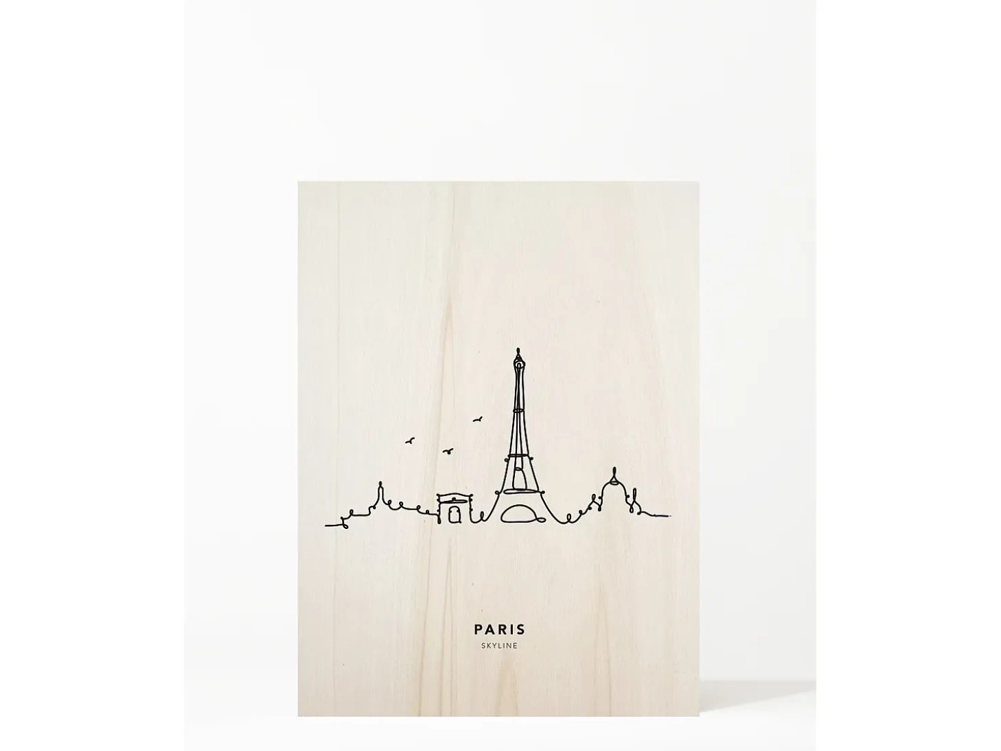 Cuadro de madera Paris Skyline