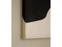 Cuadro decorativo sobre lienzo de algodón con marco de madera negro pintado artesanalmente con pintura al oleo de 80x100cm - MISIA - DECOWOOD