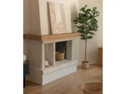 Cuadro decorativo sobre lienzo de algodón con marco de madera blanco pintado artesanalmente con pintura al oleo de 60x80cm - DEVA - DECOWOOD