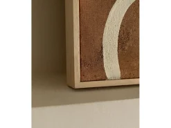 Cuadro decorativo sobre lienzo de algodón con marco de madera negro pintado artesanalmente con pintura al oleo de 80x100cm - SILVANA - DECOWOOD