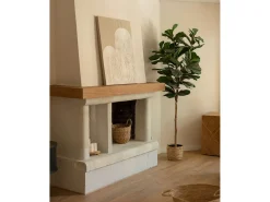 Cuadro decorativo sobre lienzo de lino pintado artesanalmente con pintura al oleo sin marco de 80x100cm - MARLENE - DECOWOOD