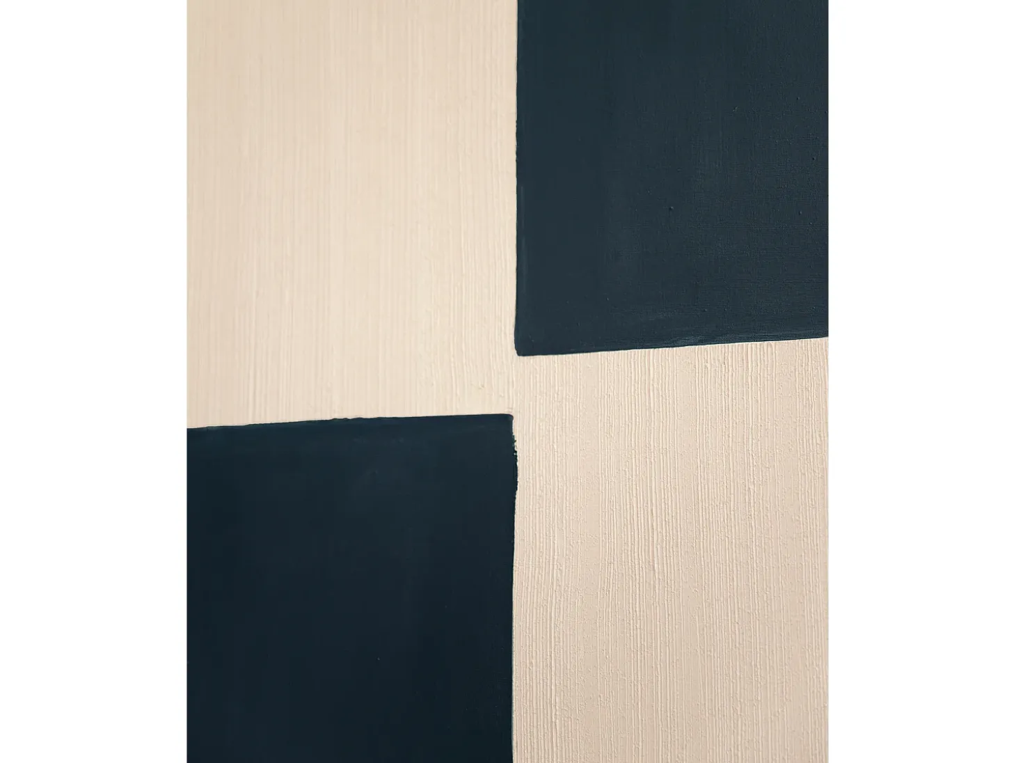 Cuadro decorativo sobre lienzo de algodón con marco de madera blanco pintado artesanalmente con pintura al oleo de 80x100cm - PRISMA - DECOWOOD
