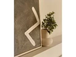 Cuadro decorativo sobre lienzo de algodón con marco de madera blanco pintado artesanalmente con pintura al oleo de 100x150cm - SILVANA - DECOWOOD
