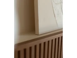 Cuadro decorativo sobre lienzo de algodón con marco de madera marrón claro pintado artesanalmente con pintura al oleo de 80x100cm - LEO - DECOWOOD