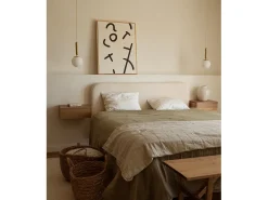 Cuadro decorativo sobre lienzo de algodón con marco de madera blanco pintado artesanalmente con pintura al oleo de 60x80cm - VIRGINIA - DECOWOOD