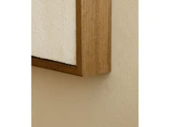 Cuadro decorativo sobre lienzo de lino con marco de madera negro pintado artesanalmente con pintura al oleo de 100x150cm - ADRIANA - DECOWOOD
