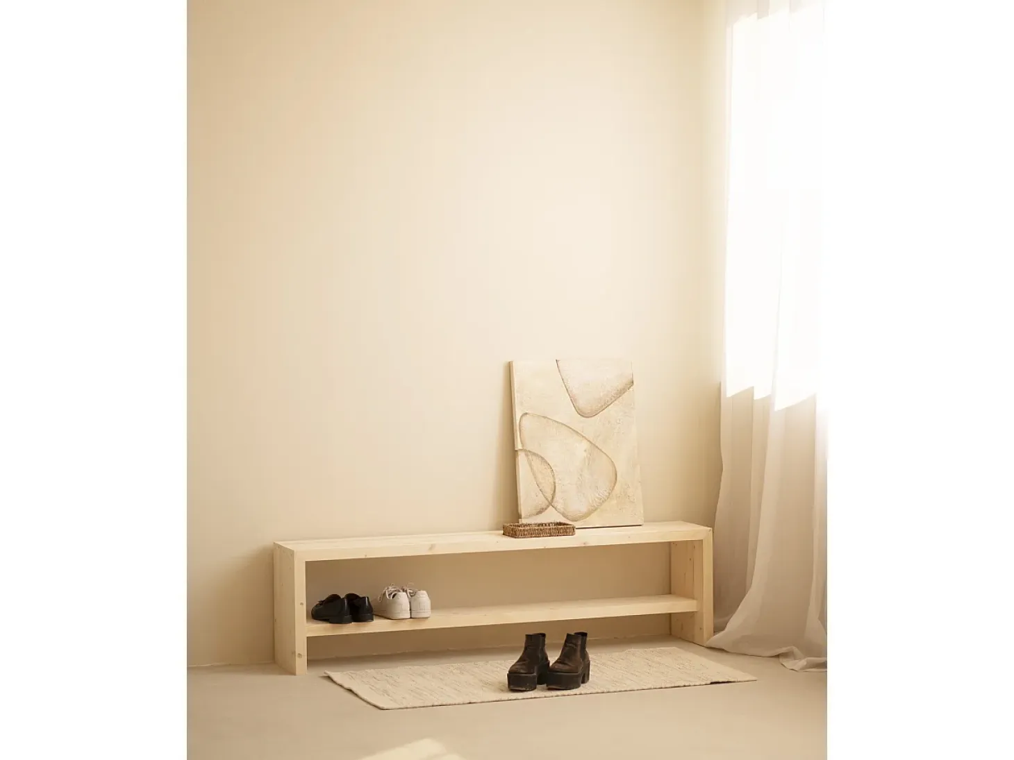 Cuadro decorativo sobre lienzo de algodón pintado artesanalmente con pintura al oleo sin marco de 80x100cm - FLORENS - DECOWOOD
