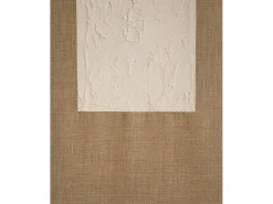 Cuadro decorativo sobre lienzo de lino con marco de madera marrón oscuro pintado artesanalmente con pintura al oleo de 60x80cm - NIMBA - DECOWOOD