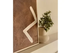 Cuadro decorativo sobre lienzo de algodón con marco de madera blanco pintado artesanalmente con pintura al oleo de 60x80cm - SILVANA - DECOWOOD