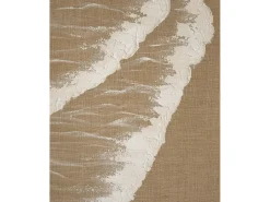 Cuadro decorativo sobre lienzo de lino con marco de madera marrón claro pintado artesanalmente con pintura al oleo de 100x150cm - ADRIANA - DECOWOOD