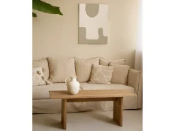 Cuadro decorativo sobre lienzo de algodón con marco de madera blanco pintado artesanalmente con pintura al oleo de 100x150cm - VARO - DECOWOOD