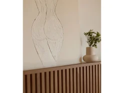 Cuadro decorativo sobre lienzo de algodón con marco de madera marrón claro pintado artesanalmente con pintura al oleo de 60x80cm - LEO - DECOWOOD