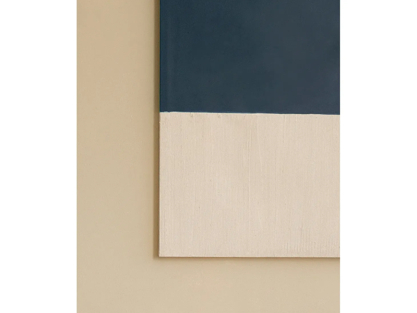 Cuadro decorativo sobre lienzo de algodón con marco de madera marrón claro pintado artesanalmente con pintura al oleo de 100x150cm - MARINA - DECOWOOD