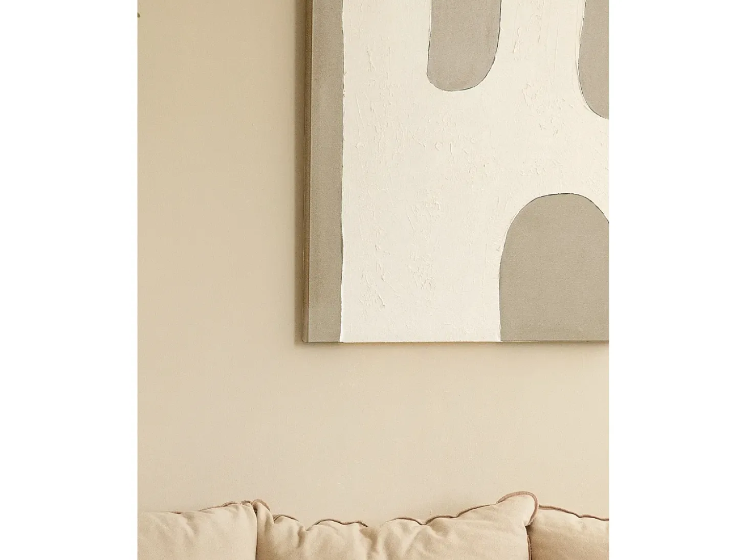 Cuadro decorativo sobre lienzo de algodón con marco de madera blanco pintado artesanalmente con pintura al oleo de 60x80cm - KIKA - DECOWOOD