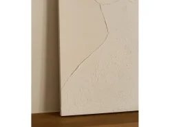 Cuadro decorativo sobre lienzo de algodón con marco de madera negro pintado artesanalmente con pintura al oleo de 60x80cm - LEO - DECOWOOD