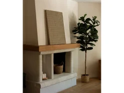 Cuadro decorativo sobre lienzo de algodón con marco de madera marrón claro pintado artesanalmente con pintura al oleo de 100x150cm - JAN - DECOWOOD