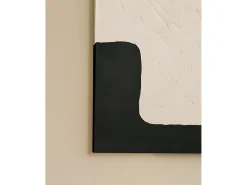 Cuadro decorativo sobre lienzo de algodón con marco de madera negro pintado artesanalmente con pintura al oleo de 80x100cm - VARO - DECOWOOD