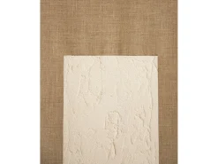 Cuadro decorativo sobre lienzo de lino con marco de madera blanco pintado artesanalmente con pintura al oleo de 60x80cm - MAYA - DECOWOOD