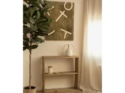 Cuadro decorativo sobre lienzo de algodón con marco de madera negro pintado artesanalmente con pintura al oleo de 60x80cm - SILVANA - DECOWOOD