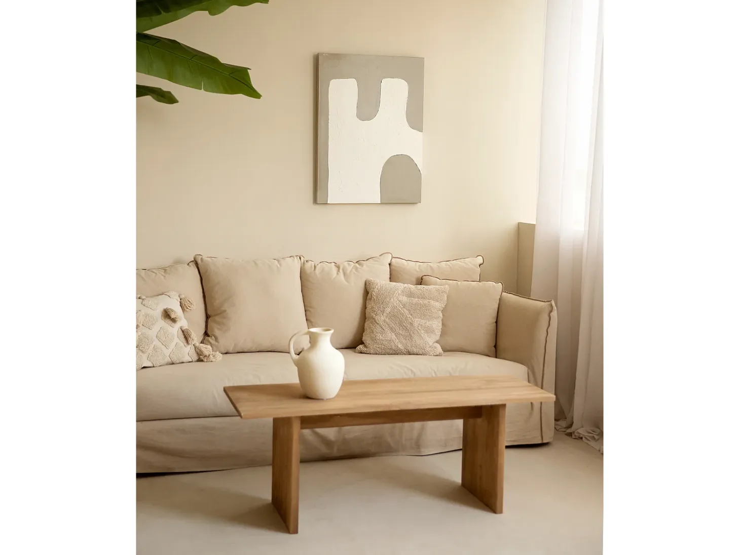 Cuadro decorativo sobre lienzo de algodón pintado artesanalmente con pintura al oleo sin marco de 100x150cm - KIKA - DECOWOOD