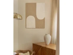 Cuadro decorativo sobre lienzo de lino con marco de madera negro pintado artesanalmente con pintura al oleo de 60x80cm - NIKI - DECOWOOD
