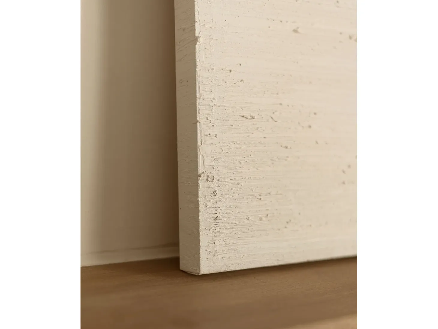 Cuadro decorativo sobre lienzo de algodón con marco de madera blanco pintado artesanalmente con pintura al oleo de 100x150cm - BRISA - DECOWOOD