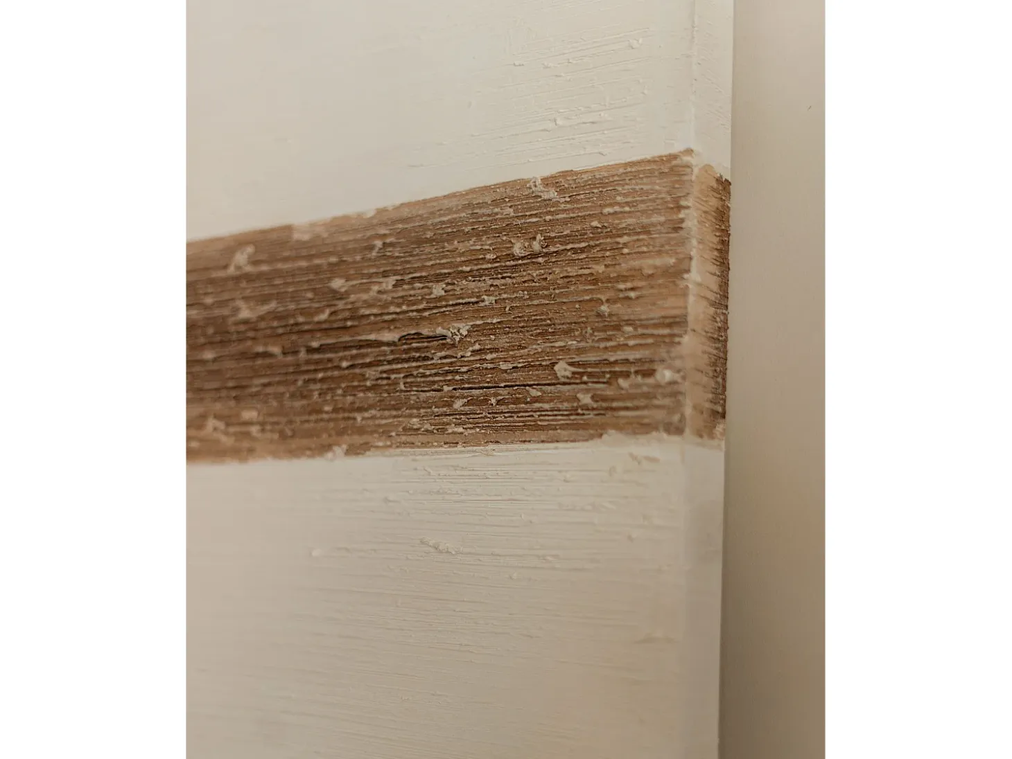 Cuadro decorativo sobre lienzo de algodón con marco de madera blanco pintado artesanalmente con pintura al oleo de 100x150cm - BRISA - DECOWOOD