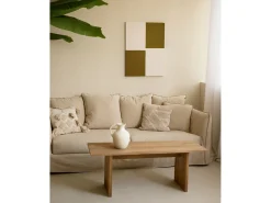 Cuadro decorativo sobre lienzo de algodón pintado artesanalmente con pintura al oleo sin marco de 80x100cm - PRISMA - DECOWOOD