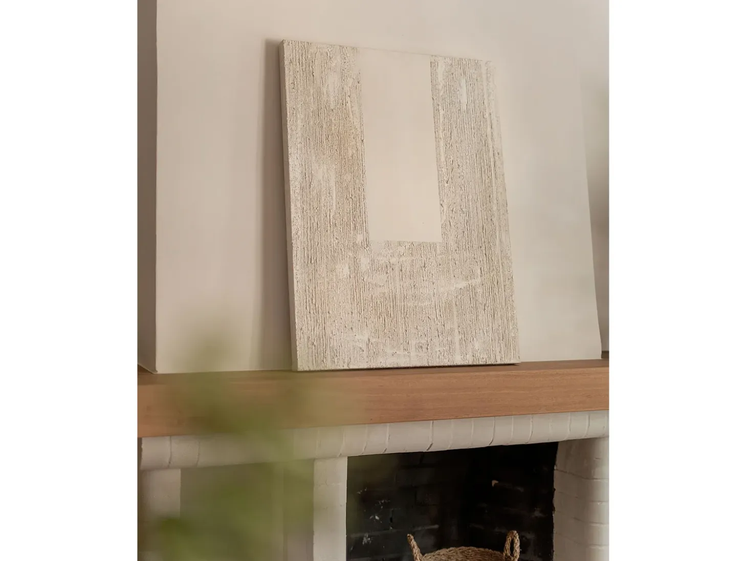 Cuadro decorativo sobre lienzo de algodón con marco de madera blanco pintado artesanalmente con pintura al oleo de 100x150cm - DEVA - DECOWOOD