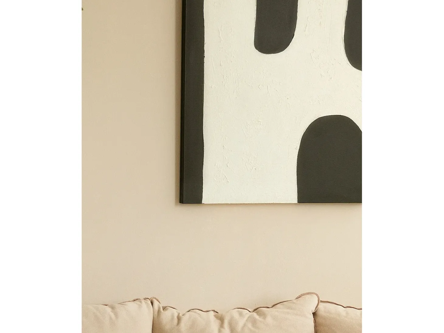 Cuadro decorativo sobre lienzo de algodón con marco de madera blanco pintado artesanalmente con pintura al oleo de 60x80cm - KIKA - DECOWOOD