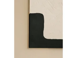 Cuadro decorativo sobre lienzo de algodón con marco de madera marrón claro pintado artesanalmente con pintura al oleo de 100x150cm - VARO - DECOWOOD