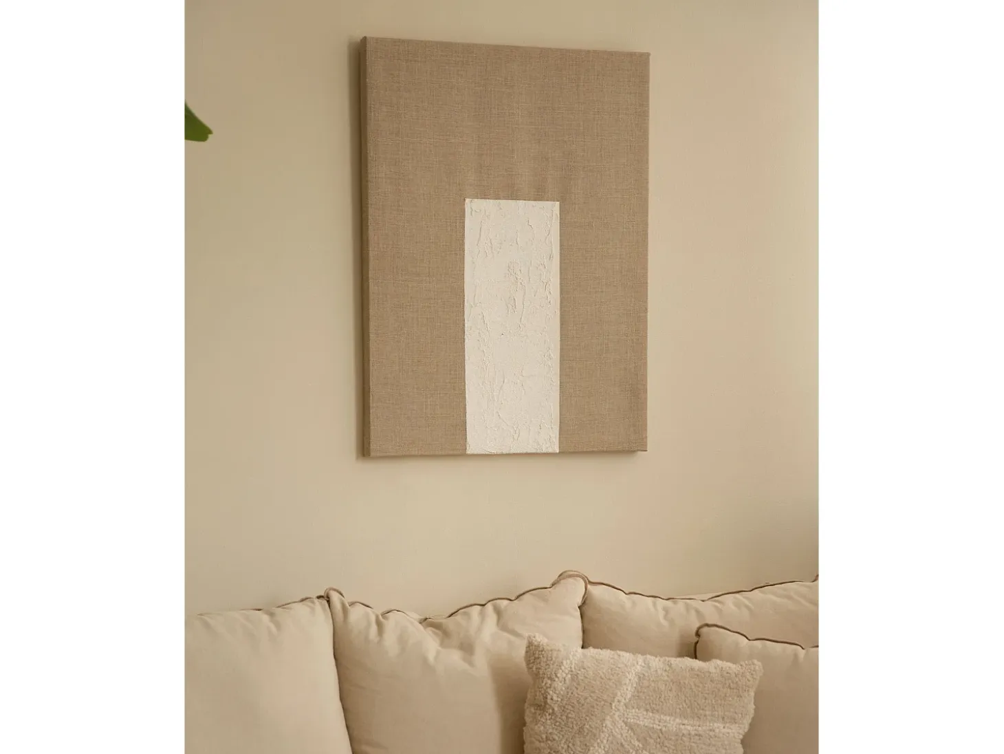 Cuadro decorativo sobre lienzo de lino con marco de madera marrón oscuro pintado artesanalmente con pintura al oleo de 100x150cm - MAYA - DECOWOOD