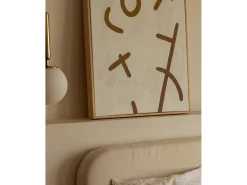 Cuadro decorativo sobre lienzo de algodón con marco de madera blanco pintado artesanalmente con pintura al oleo de 100x150cm - VIRGINIA - DECOWOOD