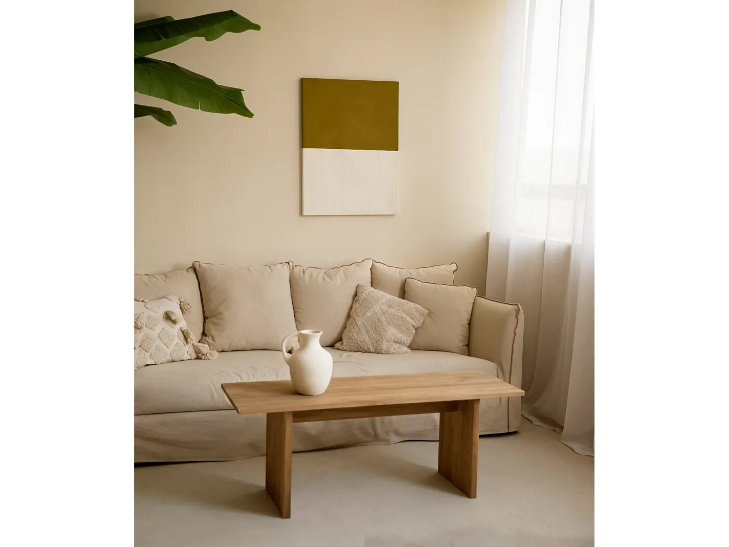 Cuadro decorativo sobre lienzo de algodón pintado artesanalmente con pintura al oleo sin marco de 80x100cm - MARINA - DECOWOOD
