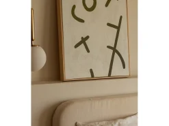 Cuadro decorativo sobre lienzo de algodón con marco de madera negro pintado artesanalmente con pintura al oleo de 60x80cm - VIRGINIA - DECOWOOD