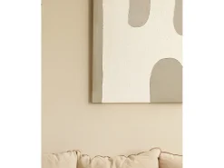 Cuadro decorativo sobre lienzo de algodón con marco de madera negro pintado artesanalmente con pintura al oleo de 80x100cm - KIKA - DECOWOOD