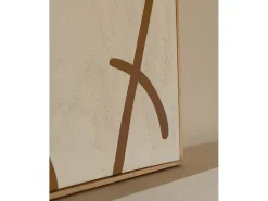 Cuadro decorativo sobre lienzo de algodón con marco de madera negro pintado artesanalmente con pintura al oleo de 80x100cm - VIRGINIA - DECOWOOD