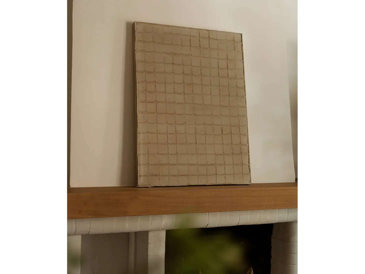Cuadro decorativo sobre lienzo de algodón con marco de madera blanco pintado artesanalmente con pintura al oleo de 100x150cm - JAN - DECOWOOD
