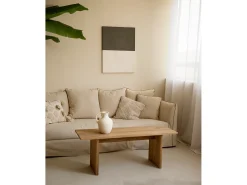 Cuadro decorativo sobre lienzo de algodón con marco de madera blanco pintado artesanalmente con pintura al oleo de 60x80cm - MARINA - DECOWOOD