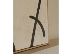 Cuadro decorativo sobre lienzo de algodón con marco de madera blanco pintado artesanalmente con pintura al oleo de 80x100cm - VIRGINIA - DECOWOOD