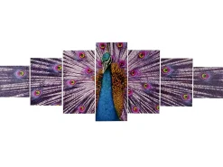 Cuadro H375 Pavo real (7 piezas), Pavo real