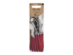 Cubertería 16 piezas Regaliz Rojo - Acero Inoxidable - Pradel Essentiel®