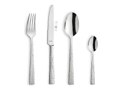 Cubertería de 24 piezas Amefa Felicity Inox Martillado - Set Elegante