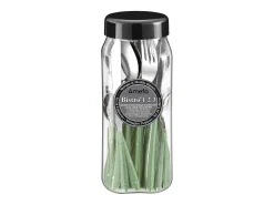 Cubertería de 24 piezas Bistro 1-2-3 con mangos de agua verde