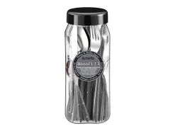 Cubertería de 24 piezas Bistro 1-2-3 Antracita - Mangos coloridos y duraderos de polipropileno