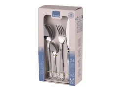 Cubertería de 24 piezas Contour Urfé en Acero Inoxidable Brillante - Estilo Vintage Encanto
