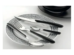 Cubertería Moderna Eclat Negro 24 piezas