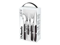 Cubertería Moderna Eclat Negro 24 piezas