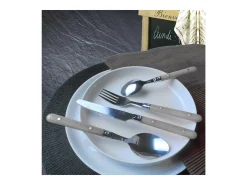Cubertería Saxo Gris 16 piezas de acero inoxidable para 4 personas